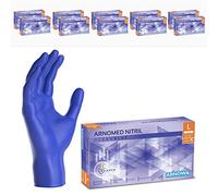 1000x ARNOMED® Gants en nitrile taille L Bleu océan, Gants à usage unique pour chirurgie & laboratoire, Gants en nitrile sans poudre & sans latex, Moufles en nitrile XS, S, M, L, XL, XXL
