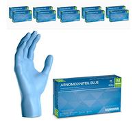 ARNOMED Gants nitrile taille M, gant nitrile bleu, 1000 pièces gants jetable non poudrés & sans latex, gants de cuisine et mecanique jetables, gant en nitrile jetables en XS, S, M, L, XL & XXL