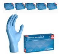 ARNOMED Gants nitrile taille S, gant nitrile bleu, 1000 pièces gants jetable non poudrés & sans latex, gants de cuisine et mecanique jetables, gant en nitrile jetables en XS, S, M, L, XL & XXL