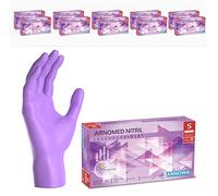 1000x ARNOMED® Gants en nitrile taille S Violet, Gants à usage unique pour chirurgie & laboratoire, Gants en nitrile sans poudre & sans latex, Moufles en nitrile XS, S, M, L, XL, XXL