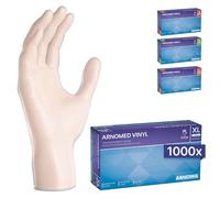 Gants jetables ARNOMED en vinyle XL, 1000 pièces (10 boîtes), gant non poudre, gants jetable, gants vinyle, boite de gants jetables, gants en vinyle disponibles en tailles S, M, L & XL, gant hygiene
