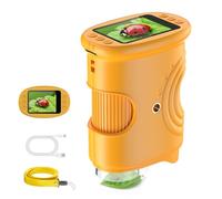 1000X Microscope Enfant Portable Loupe: Microscope NuméRique pour 2.0" IPS Pouces & 8 LED Lumiere - Cadeau Fille 4-12 Ans Garcon Fille - Mini Magnifying Glass - Kids Jouet