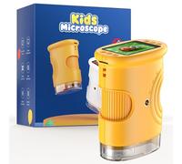 1000X Microscope Enfant Portable Loupe: Microscope NuméRique pour 2.0" IPS Pouces - Cadeau Fille 4-12 Ans Garcon Fille - Mini Magnifying Glass - Kids Jouet