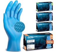 1000x PROGRIP Gants nitrile taille L Bleu [Avec double épaisseur et texture diamantée], Gants nitrile à usage unique pour atelier, industrie et montage, Gants nitrile à usage unique