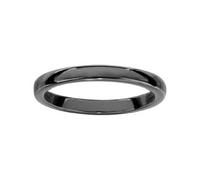1001 Bijoux Alliance 1/2 jonc 2mm céramique noire + écrin (offert) - tour de doigt 58