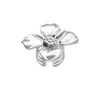 1001 Bijoux Bague acier fleur dim 37 X 37 réglable + écrin (offert)