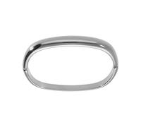 1001 Bijoux Bracelet acier demi jonc forme rectangulaire articulé diamètre 61x51mm + écrin (offert)