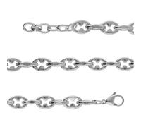 1001 Bijoux Bracelet acier maille marine satiné 19+3cm + écrin (offert)