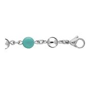 1001 Bijoux Bracelet acier marseillais boules jade bleu véritable 16+3cm + écrin (offert)