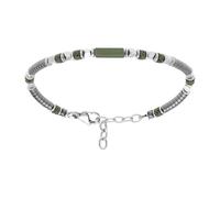1001 Bijoux Bracelet acier rondelles et tube vert 18+3cm + écrin (offert)