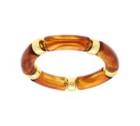 1001 Bijoux Bracelet extensible résine ambre et résine doré + écrin (offert)