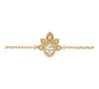 1001 Bijoux Bracelet plaqué or gouttes oxydes blancs 18cm + écrin (offert)