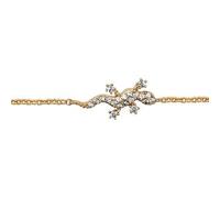 1001 Bijoux Bracelet plaqué or salamandre oxydes blancs sertis 16+2cm + écrin (offert)
