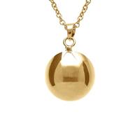1001 Bijoux Collier acier doré bola de grossesse rond 20mm 80+10cm + écrin (offert)