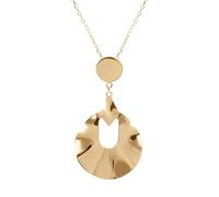 1001 Bijoux Collier argent 925‰ doré pendentif forme géometrique 40+5cm + écrin (offert) + Certificat d'Authenticité Argent 925‰