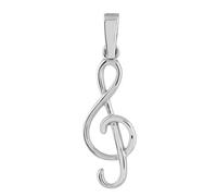 1001 Bijoux Pendentif cle de sol argent 925‰ rhodié + écrin (offert) + Certificat d'Authenticité Argent 925‰