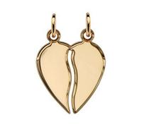 1001 Bijoux Pendentif coeur a partager plaqué or + écrin (offert)