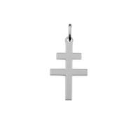 1001 Bijoux Pendentif croix de lorraine argent 925‰ rhodié + Certificat d'Authenticité Argent 925‰