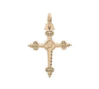 1001 Bijoux Pendentif plaqué or croix de savoie petit modèle 22 mm X 18 mm + écrin (offert)
