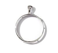 1001 Bijoux Pendentif porte pièce argent 925‰ diamètre 37.5 + écrin (offert) + Certificat d'Authenticité Argent 925‰