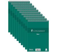 [100102625-10] Conquérant Lot de 10 Blocs sténo spiralé 14,8 x 21 cm 180 page...