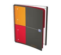 Oxford Cahier spiralé 100102880 gris, orange, rouge DIN A5+ quadrillé Nombre de pages: 80