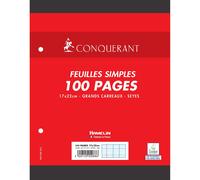 Feuilles simples Conquerant 7 perforees 210x297 film 100p 90g q5/5