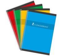 [100104456-3] Conquérant Lot de 3 Cahiers spiralé A4 Seyés 180 Pages 70g Colo...