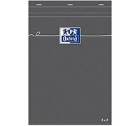 [100106301] Oxford Bloc-notes A5 quadrillé 80 feuilles 80g Modèle Gris