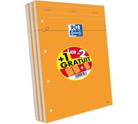 [100107098] Oxford Lot de 3 Bloc-Notes Agrafés Format A4+ 160 Pages Petits Ca...