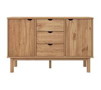 (10012)Commode - contemporain - Buffet rangement - OTTA 113,5x43x73 cm Bois massif de pin ,poid:26.5 kg