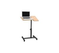10019333 Table pour ordinateur portable hauteur réglable roulettes support pliable H x l x P: 95 x 60 x 40,5 cm , bois d'