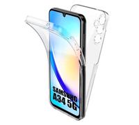1001coques Coque 360° intégrale - Compatible pour Samsung Galaxy A34 5G - Couleur Transparente
