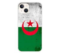 1001coques Coque Compatible avec Apple iPhone 13 - Housse Fine en Silicone Transparente - Design Drapeau Algerie