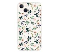 1001coques Coque Compatible avec Apple iPhone 13 - Housse Fine en Silicone Transparente - Design Flowers