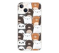 1001coques Coque Compatible avec Apple iPhone 13 - Housse Fine en Silicone Transparente - Design Reunion de Nounours