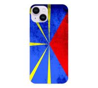 1001coques Coque Compatible avec Apple iPhone 14 - Housse Fine en Silicone Transparente - Design Drapeau la Reunion