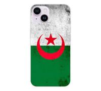 1001coques Coque Compatible avec Apple iPhone 14 - Housse Fine en Silicone Transparente - Design Drapeau Algerie