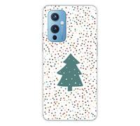 1001coques Coque Compatible avec OnePlus 9 - Housse Fine en Silicone Transparente - Design Sapin de Noel