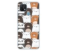 1001coques Coque Compatible avec Oppo A15 - Housse Fine en Silicone Transparente - Design Reunion de Nounours