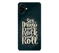 1001coques Coque Compatible avec Samsung Galaxy A07 - Housse Fine en Silicone Transparente - Design Sex and Rock and Roll