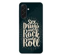 1001coques Coque Compatible avec Samsung Galaxy A17 - Housse Fine en Silicone Transparente - Design Sex and Rock and Roll