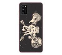 1001coques Coque Compatible avec Samsung Galaxy A41 - Housse Fine en Silicone Transparente - Design Stay Rock