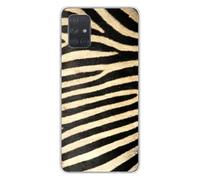 1001coques Coque Compatible avec Samsung Galaxy A51 - Housse Fine en Silicone Transparente - Design Zebre