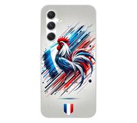 1001coques Coque Compatible avec Samsung Galaxy A54 5G - Housse Fine en Silicone Transparente - Design Coq Francais