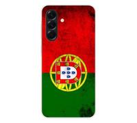 1001coques Coque Compatible avec Samsung Galaxy A56 5G - Housse Fine en Silicone Transparente - Design Drapeau Portugal