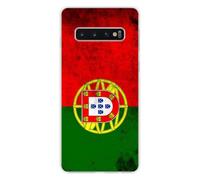 1001coques Coque Compatible avec Samsung Galaxy S10 5G - Housse Fine en Silicone Transparente - Design Drapeau Portugal