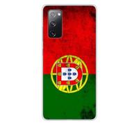 1001coques Coque Compatible avec Samsung Galaxy S20 FE - Housse Fine en Silicone Transparente - Design Drapeau Portugal