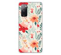 1001coques Coque Compatible avec Samsung Galaxy S20 FE - Housse Fine en Silicone Transparente - Design Flower Wall