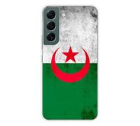 1001coques Coque Compatible avec Samsung Galaxy S22 - Housse Fine en Silicone Transparente - Design Drapeau Algerie